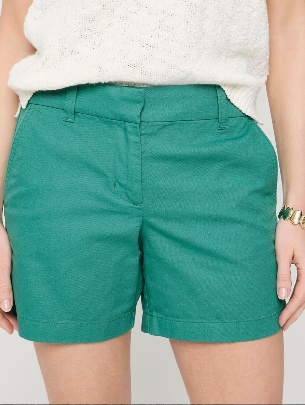 J. Crew Green Chino Bermuda Shorts Size 6